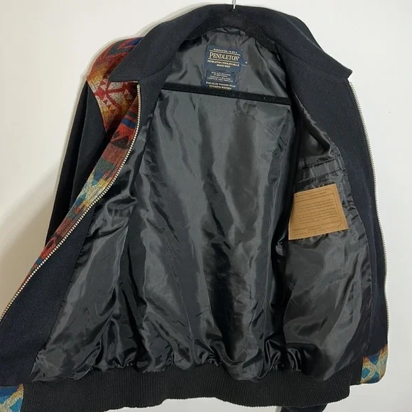 Pendleton M Western Coat Mens Coyote Canyon Big Horn Black DK579 - Picture 12 of 14